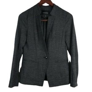 Banana Republic Inverted Collar Stretch Blazer, Black Tweed